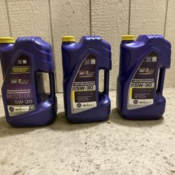 3 BRAND NEW Bottles of Royal Purple 5W-30 Motor Oil – $80 for All