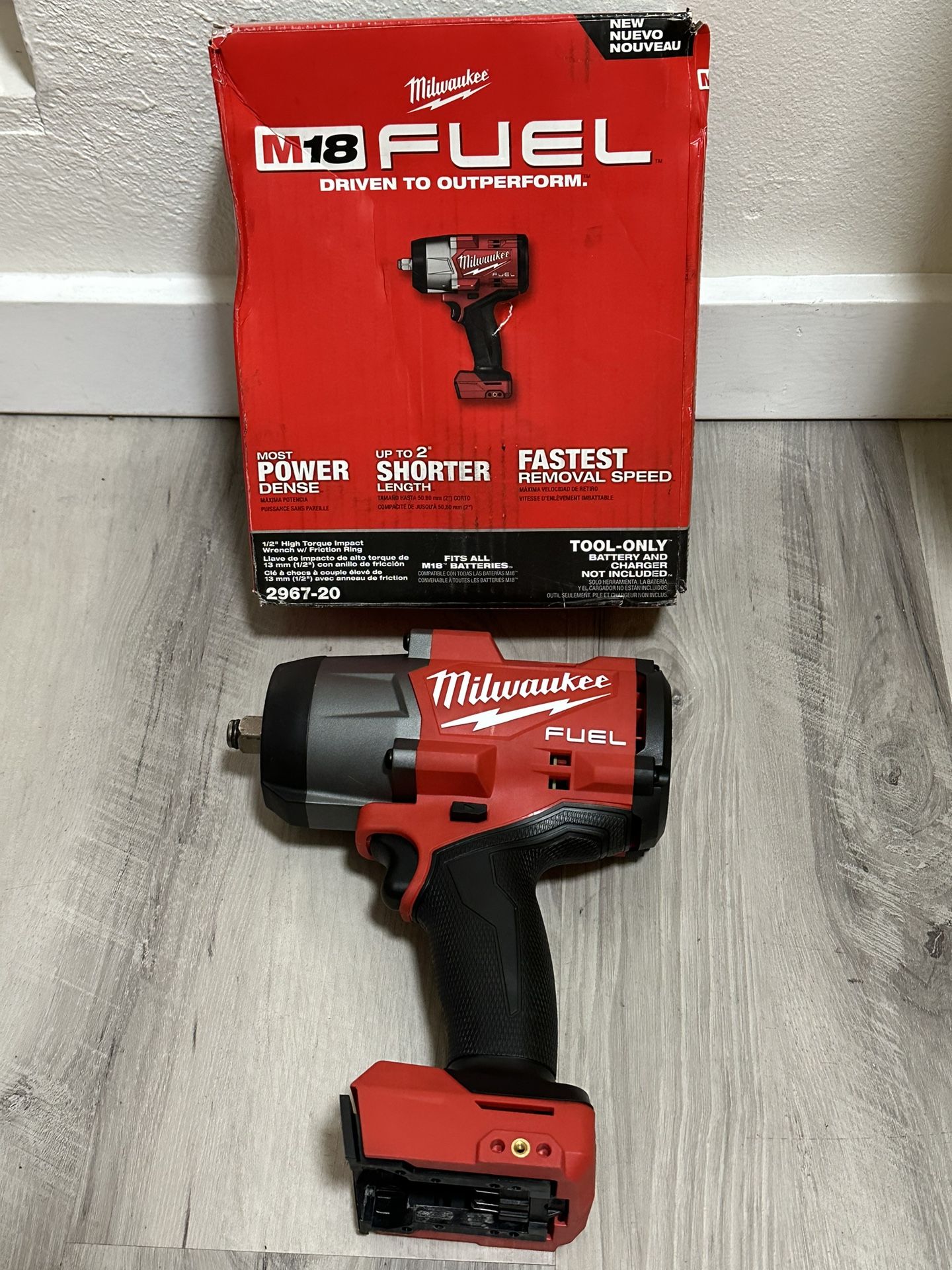 Milwaukee M18 FUEL 18V Lithium-Ion Brushless Cordless 1/2 in. Impact Wrench with Friction Ring (Tool-Only)