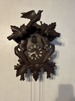  Vintage German Black Forest  Cuckoo Clock. Complete. Needs Some Tender Loving Care