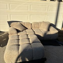 Rove Concepts Bouclé Sectional Sofa w/ Chaise – Modern Luxury