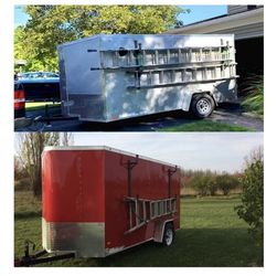 Trailer Ladder Rack For Two Ladders