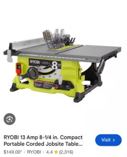 Ryobi 8 1/4 table saw (used)