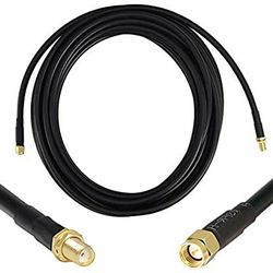 25 Ft Low-Loss Coaxial Extension Cable SMA Male SMA Female, Antenna Lead Extender