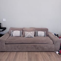 Nude Feather Filled Couch 