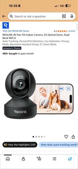 Reolink 4K Pan Tilt Indoor Security Camera