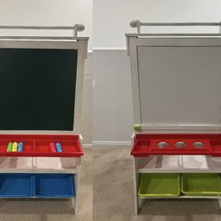 Easel Wood Double Side Clark + Markers + Paper Holder Up For Painting + Storage Boxes Very Clean And Good Conditions Kids Art 🎨 Pick Up ASAP