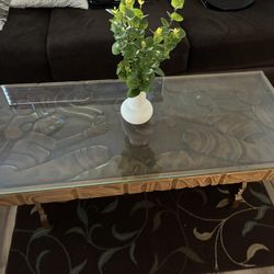 South American Hand Carved Coffee Table 