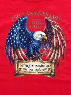 250th Anniversary  USA T- Shirt Size Large
