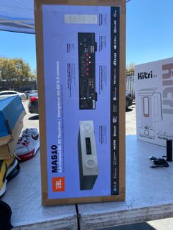 JBL - MA510 75W 5.2ch Bluetooth and WiFi Capable HDR 8K Ultra HD Compatible AV Home Theater Receiver - White
