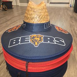 Chicago Bears Straw Hat Sombrero Cap Beach Festival Pool Summer Sports tools Lawn Party Gorra 