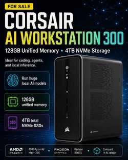 FULLY LOADED. Corsair AI Workstation: 128GB RAM 4TB NVME