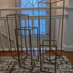 4 Piece Gold Flower Stand/Holder 