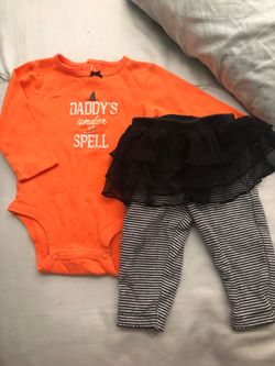 GIRLS 6mth. HALLOWEEN OUTFIT CARTERS