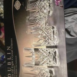 New Set Of Eight Dublin Irish Crystal See My Page For More 