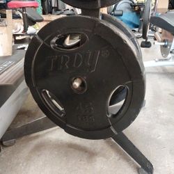 45 Pound Rubber Grip Weight Plates 