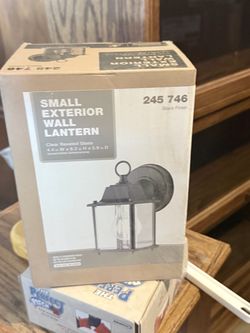 Small Exterior Wall Lantern Black Finish