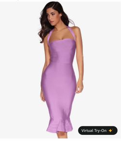 Elegant light purple dress