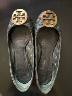 Tory Burch Black Flats.  Size 8