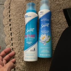 Secret dry spray deodorants