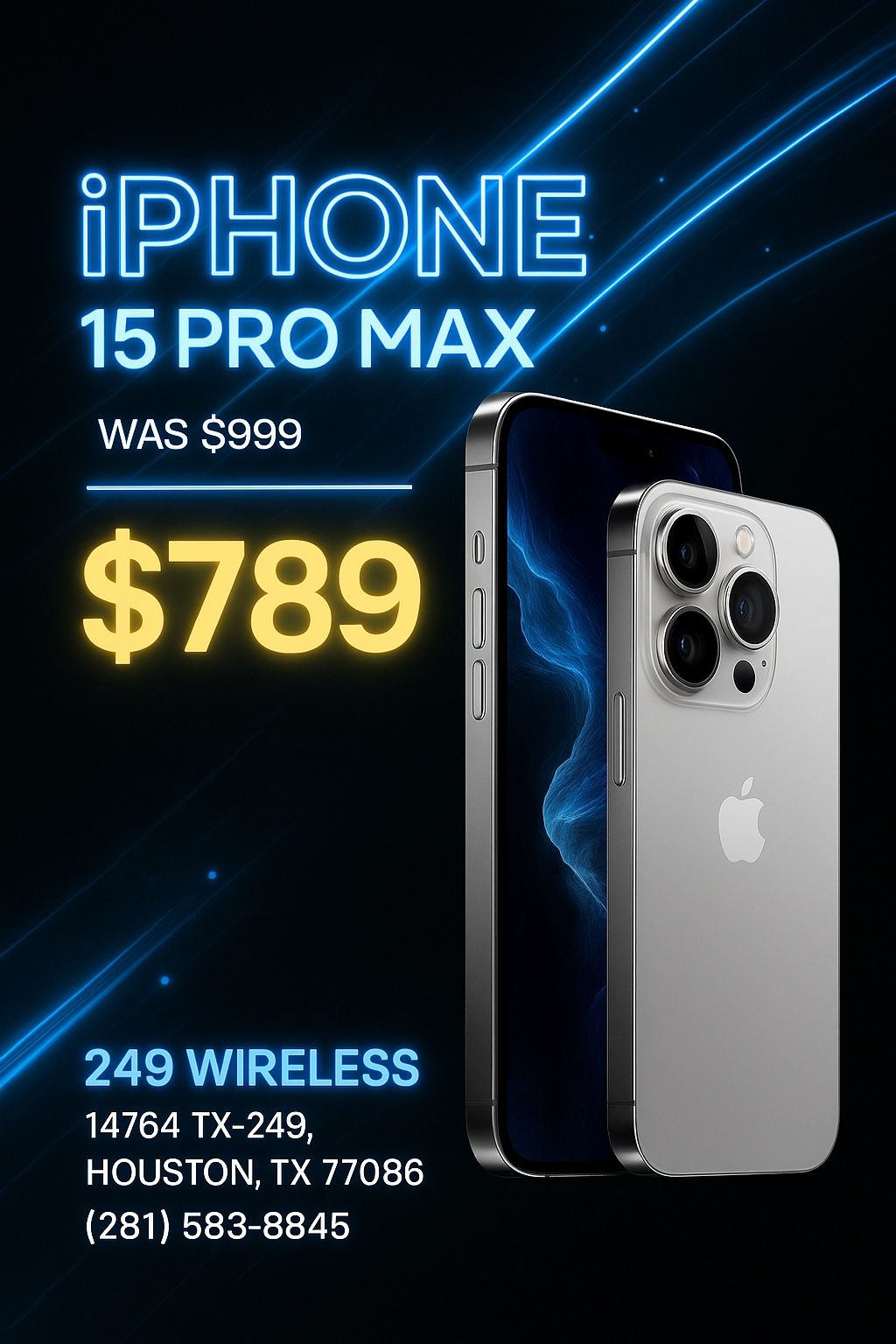 Iphone 15 Pro Max Unlocked ☄️