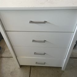 4-Drawer White Dresser – $20 OBO
