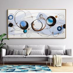 Yiijeah EXTRA LARGE abstract wall art dark white and dark amber three- dimensional space 29 X 59