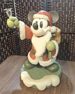LIMITED Disney Mickey Mouse Santa Big Fig Christmas Figure 21"