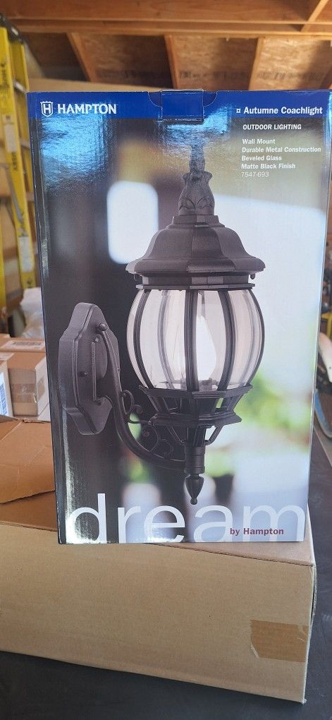 Outdoor Wall Lantern , New" Lighting Outdoor  Black