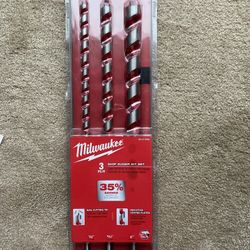 Milwaukee 3pc Ship Auger Bit Set $35 obo