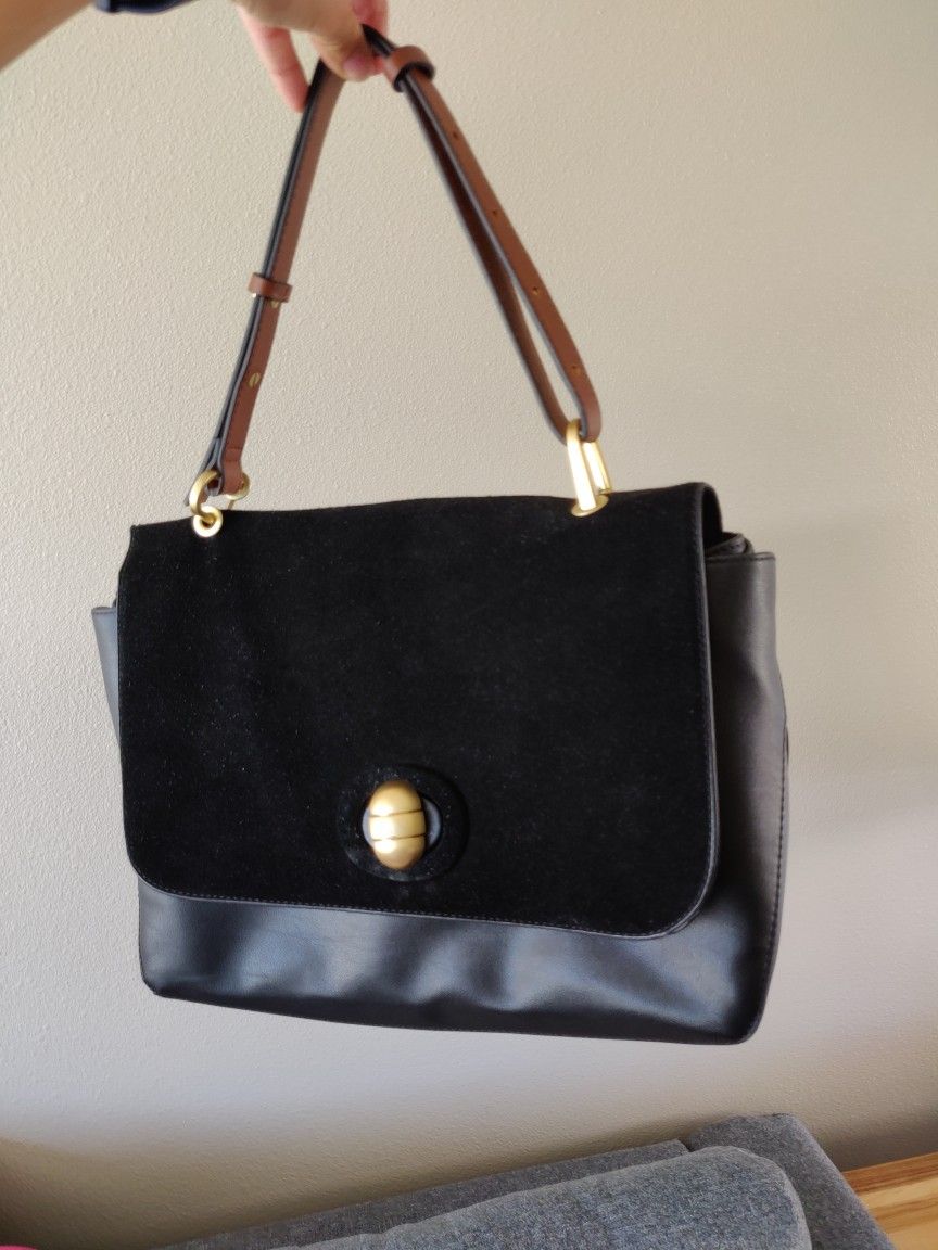 Black Minimalist Shoulder Bag