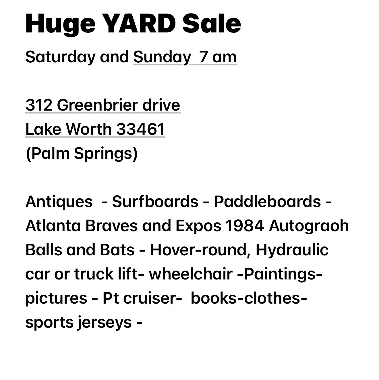 Yard Sale $1 Many Items