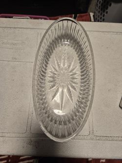 Princess House Royal Highlights 10" Lead Crystal Oval Dish