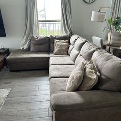 2 Piece Faux Leather Sectional