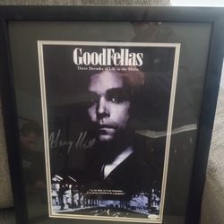 Framed And Signed Goodfellas Poster By The Real Henry Hill With Certificate Of Authenticity 