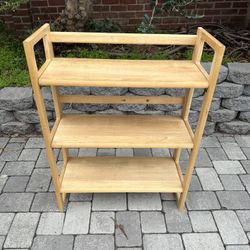 Solid Wood Folding Bookcase / Folding Bookshelf