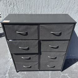 Black Dresser Cube Storage Cabinet Wardrobe Closet Chest 8 Drawers 
