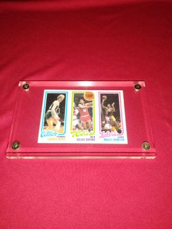Vintage Old 1980's Topps Larry Bird Magic Johnson Julius Erving Rookie Basketball Card