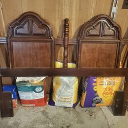 Solid wood headboard for full size bed