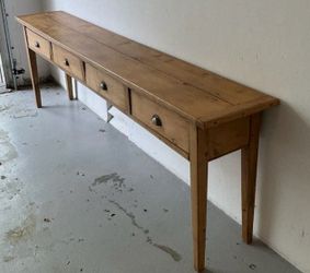 Wood console table