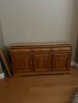 Oak china cabinet