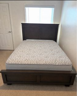 Beautiful Living Spaces Bed Frame and Queen Mattress