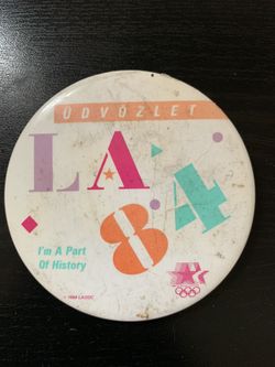 LA Olympic 1984 Button Pin - Make Me An Offer