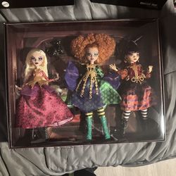Sanderson sister skullector hocus pocus disney Tim Burton Mattel dolls NIB (read description pls)