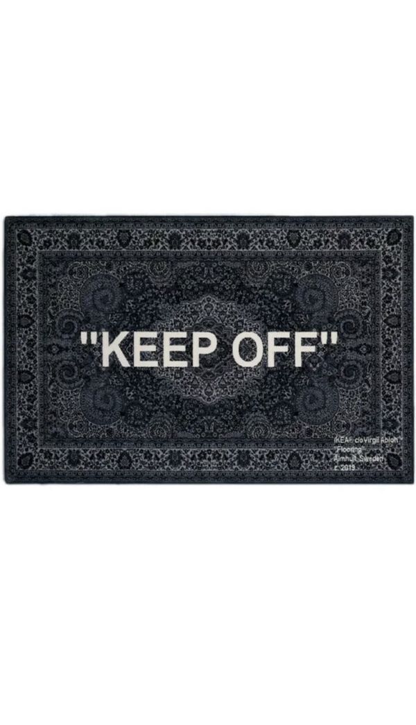 IKEA OFF-WHITE Keep Off Rug Grey White VIRGIL ABLOH Wall Art New | 200 x 300 cm for Sale in ...