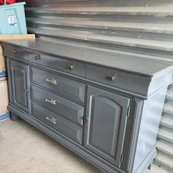 Solid Wood Antique Re Done Entry Table Dresser