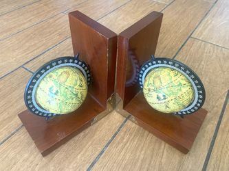 Vintage Globe Bookends FREE WITH ANY PURCHASE 