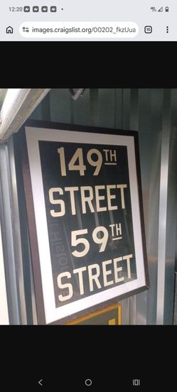 Nyc subway roll sign professionally framed