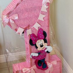 Number One Minie Mouse Piñata