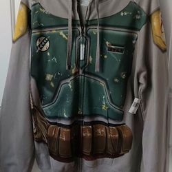 NWT Disney Parks Disney STAR WARS Nano Hood Mens Boba Fett Hoddie Size M/M/M