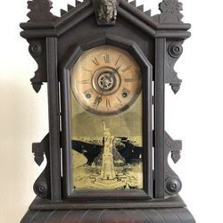 1886 Antique Statue of Liberty Mantel Clock (Refurbished)